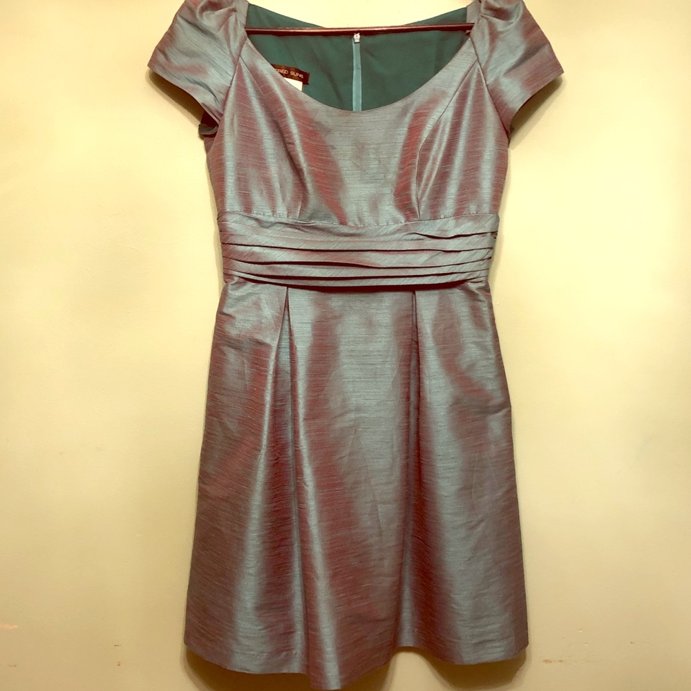 Beautiful Blue Fusion Short Bridesmaid Dress